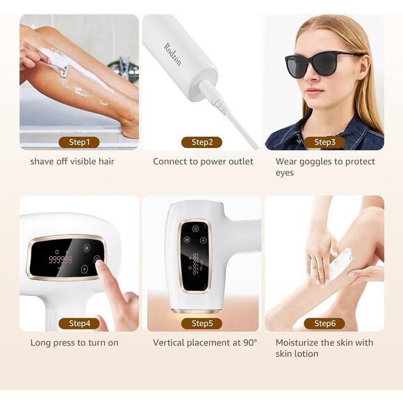 Ipl Laser Hair Removal Device with Painless Care Function White - Picture 5 of 6